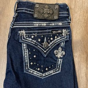 Miss Me straight leg jeans size 28w/31l